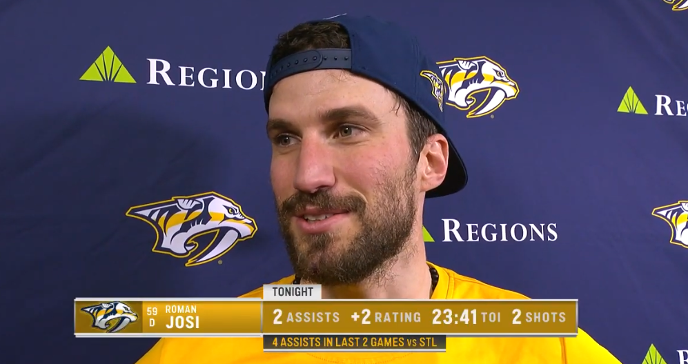 Roman Josi dépasse une marque de Borje Salming